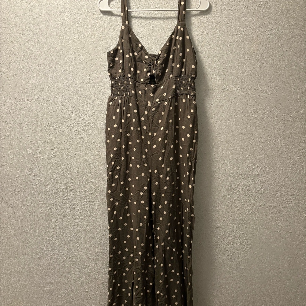 Aeropostale Polka Dot Romper gray Womens large